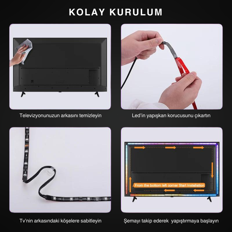 Visiongloow™ | Tv Arkası Ambiyans Aydınlatma