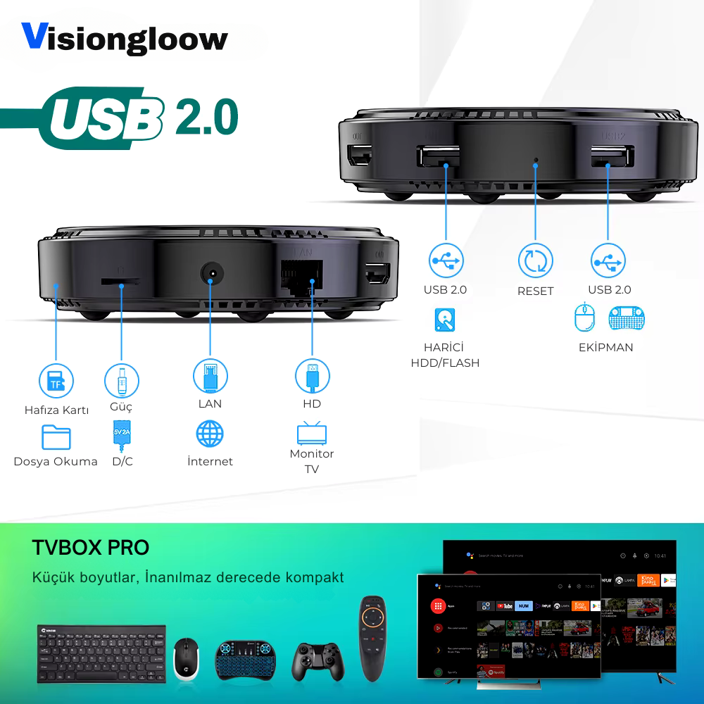 Visiongloow™ TvBox Pro