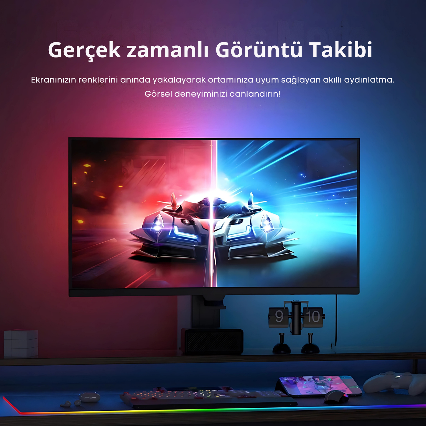 Visiongloow™ | Bilgisayar Arkası Ambiyans Aydınlatma